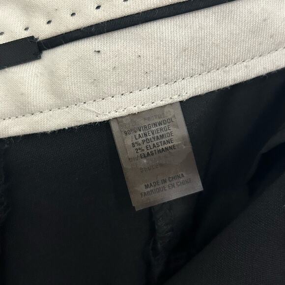 Elie Tahari Virgin Wool Black Slim Trousers Size 10 - Picture 10 of 10